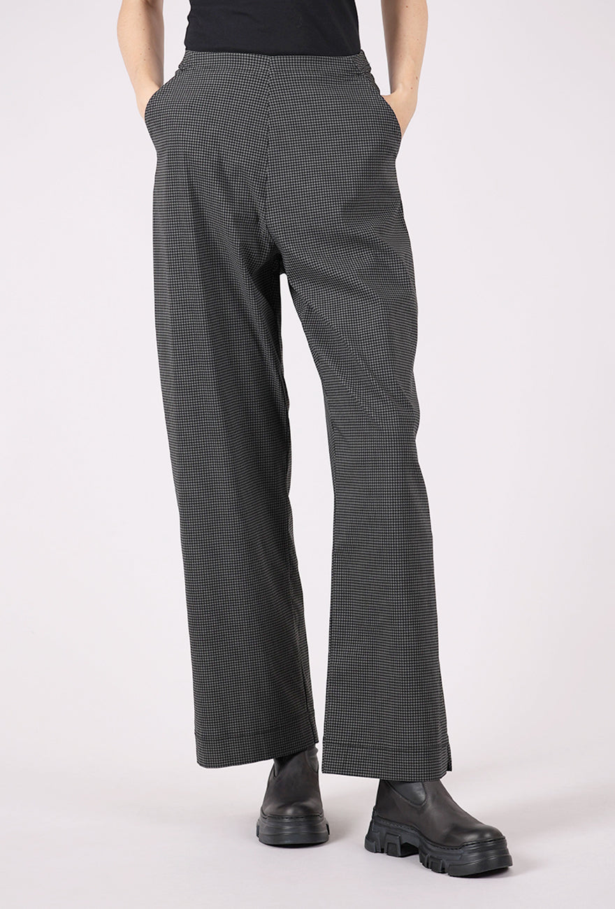 Rundholz Sig Stretch Menswear Trouser, Black Check 