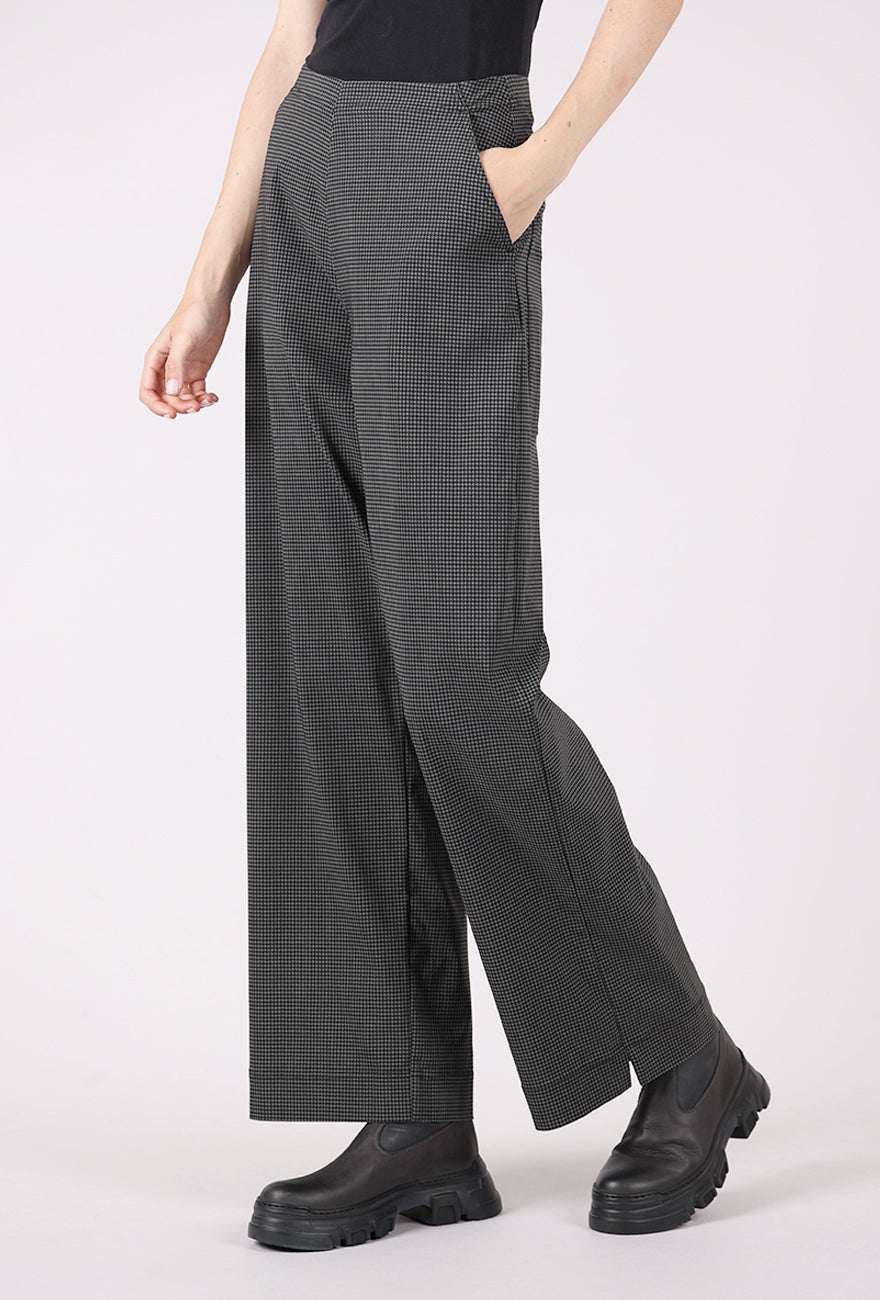 Rundholz Sig Stretch Menswear Trouser, Black Check 