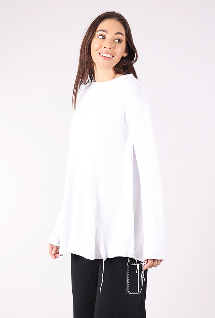 Pluslavie Stitch Knit Sweater, White 